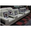Image 1 : NEW IVORY LEATHER SOFA/ LOVE SEAT AND CHAIR