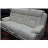 Image 1 : WHITE LEATHER RECLINING SOFA
