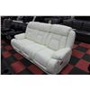 Image 2 : WHITE LEATHER RECLINING SOFA