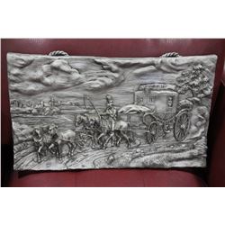 STAGE COACH PEWTER STYLE 3D PICTURE