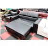 Image 2 : BLACK LEATHER PULL OUT LOVE SEAT