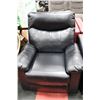 Image 1 : BLACK LEATHER RECLINING SOFA CHAIR