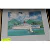 Image 1 : ESTATE FRAMED SHIP PICTURE