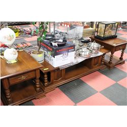 VILAS MAPLE 3 PC COFFEE TABLE SET