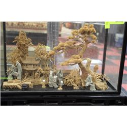 LARGE CHINESE CORK VILLAGE AS IS