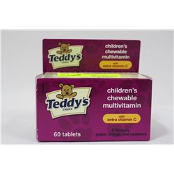 BOTTLE OF 60 TEDDYS CHOICE CHILDRENS CHEWABLE