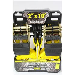 PACK OF 2 HEAVY DUTY 4000LB RATCHET TIE DOWN STRAP