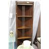 Image 1 : DARK SOLID WOOD CORNER SHELF
