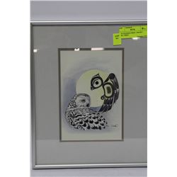SUE COLEMAN PRINT "SNOWY OWL" PRINT