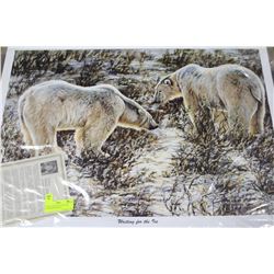 WAITING FOR THE ICE BY GALE ADAMS SIGNED PRINT