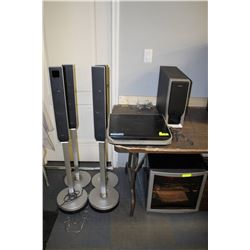 SONY HOME THEATRE, BLURAY PLAYER AND 5.1 SPEAKERS