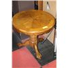 Image 1 : SOLID OAK CLAW FOOT SIDE TABLE