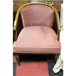 ESTATE WOOD ARM DUSTY ROSE CHAIR