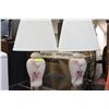 Image 1 : PAIR OF ESTATE FLORAL LAMPS