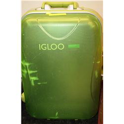 GREEN "IGLOO" HARD BODY SUITCASE W/ COMBO LOCK