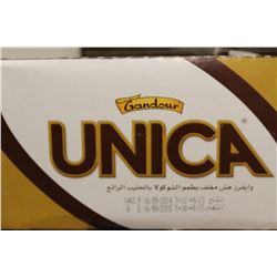 CASE OF UNICA CHOCOLATE COATED WAFER BARS