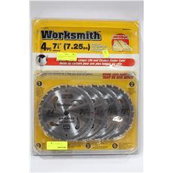 WORKSMITH 4 PC CARBIDE TIP 7 1/4" CIRCULAR