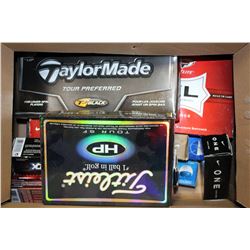BOX OF ASSORTED GOLF BALLS ON CHOICE