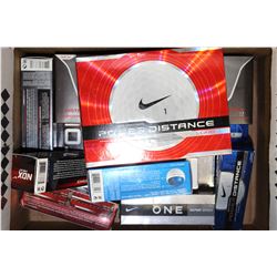 BOX OF ASSORTED GOLF BALLS ON CHOICE