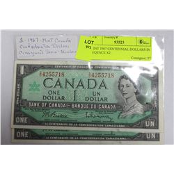 MINT 1967 CENTENNIAL DOLLARS IN SEQUENCE X2