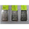 Image 1 : JOHNSON MATTHEY 1 OZ SILVER BAR X 3