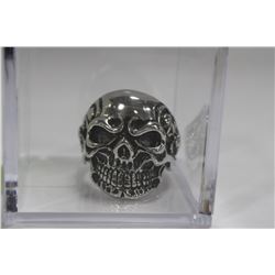 MEN'S BIKER SKULL RING SIZE 13