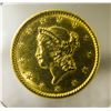 Image 1 : 1853 Gold US Liberty Head Dollar