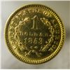 Image 2 : 1853 Gold US Liberty Head Dollar