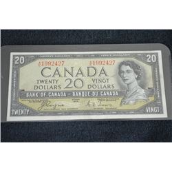 1954 $20 Canada Note - Devils Face - UNC+