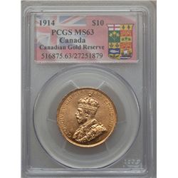 1914 $10 Gold PCGS MS63.  Trends Value: $9000