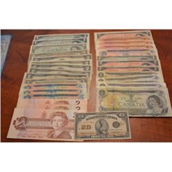 1923 to 1986 Mix Lot Banknotes (38 Notes)