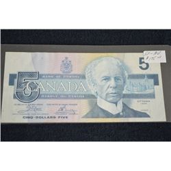 1986 $5 Canada Replacement (YBPN) Note - EF+