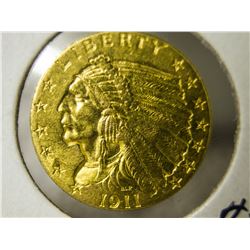 1911 US 2.5 Dollar Gold Indian Head