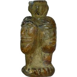 Primitive Money of Stone Bead with Double Portrait.