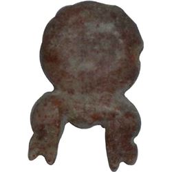 Primitive Money of Makara Shaped with Suspension hole.