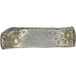 Silver Bent Bar of Punch Marked coin of Gandhara janapada.