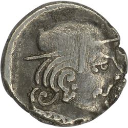 Silver Drachma of Maitrakas of Vallabhi of Sharva Bhattaraka.