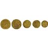 Image 2 : Lot of Five Coins of Gold Four and Half Masha of Kalachuries of Tripuri of Gangeya Deva.
