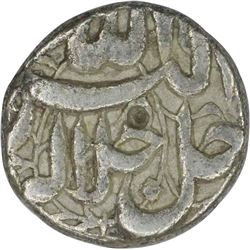 Silver Half Rupee of Akbar of Lahore mint of Di month.