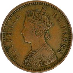 Copper half pice of Bikanir state of Ganga Singhji with the name of Victoria Empress.