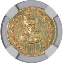 Gold Half Mohur of Bikanir of Ganga Singhji.