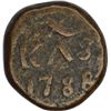 Image 2 : Copper Ten Cash of Christian VII of India Danish.