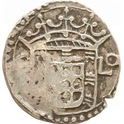 Silver Tanga of India Portuguese of Goa.