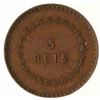 Image 2 : Copper Five Reis of India Portuguese of Luiz I.