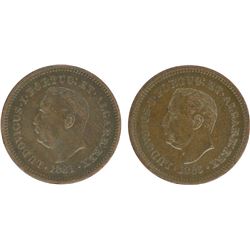 Copper Unit (2) One Eighth Tanga of India Portuguese of Ludovicous.