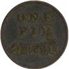 Image 1 : Copper one pie of Bengal presidency in the name of shah alam II of calcutta mint.