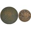 Image 1 : Copper Quarter Anna & One Twelvth Anna of Bombay Presidency.