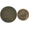 Image 2 : Copper Quarter Anna & One Twelvth Anna of Bombay Presidency.