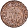 Image 1 : Copper One Twelfth Anna of Victoria Queen of Calcutta Mint of 1875.
