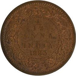 Copper One Twelfth Anna of Victoria Empress of Bombay Mint of 1883.
